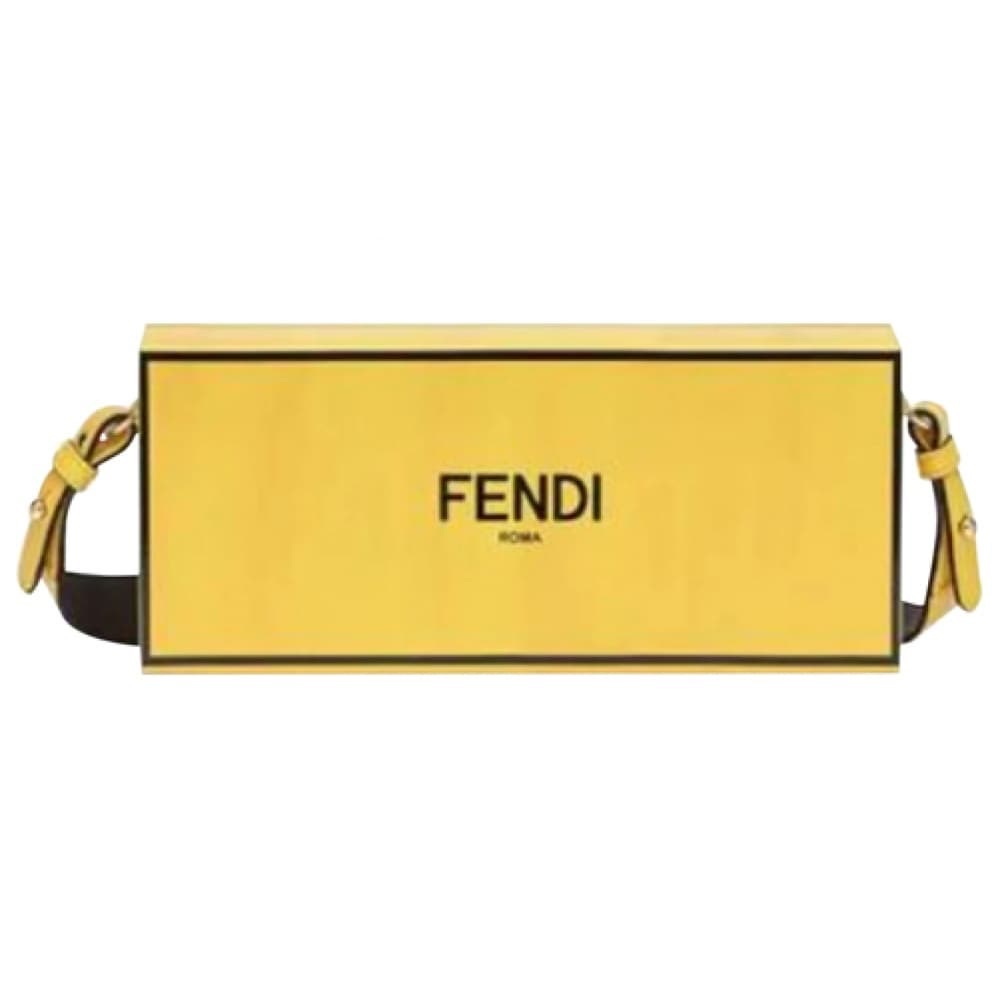 NWT Authentic Fendi Logo Horizontal Box Crossbody Bag